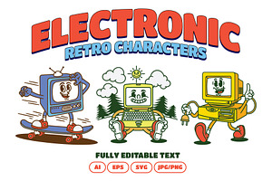 Electronic Retro Characters