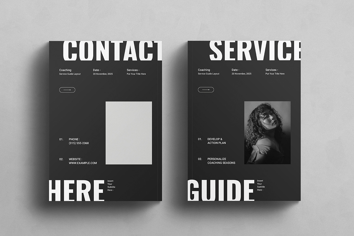 Services Guide Design Template, a Magazine Template by TemplatesForest