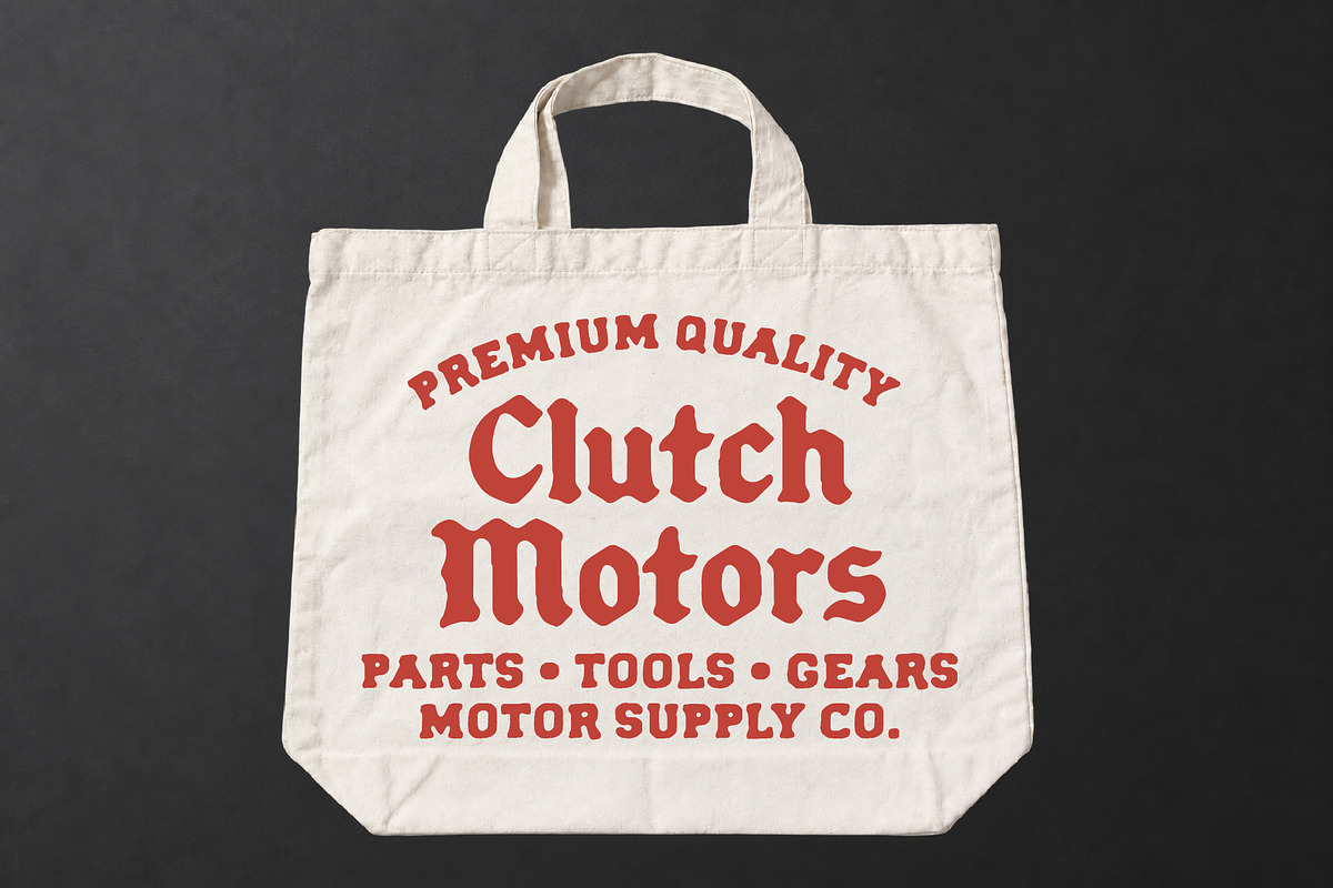 Forge Garage - Motorcycle Font Duo, a Blackletter Font by Edignwn Type (Photo 3 of 12)