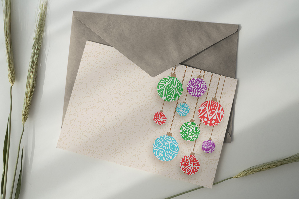 9 Christmas ball backgrounds, a Decorative Illustration by jelisua88 (Photo 3 of 7)