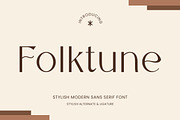 Folktune - Stylish Sans Serif Font, a Sans Serif Font by AQR Studio (Thumbnail 1 of 8)