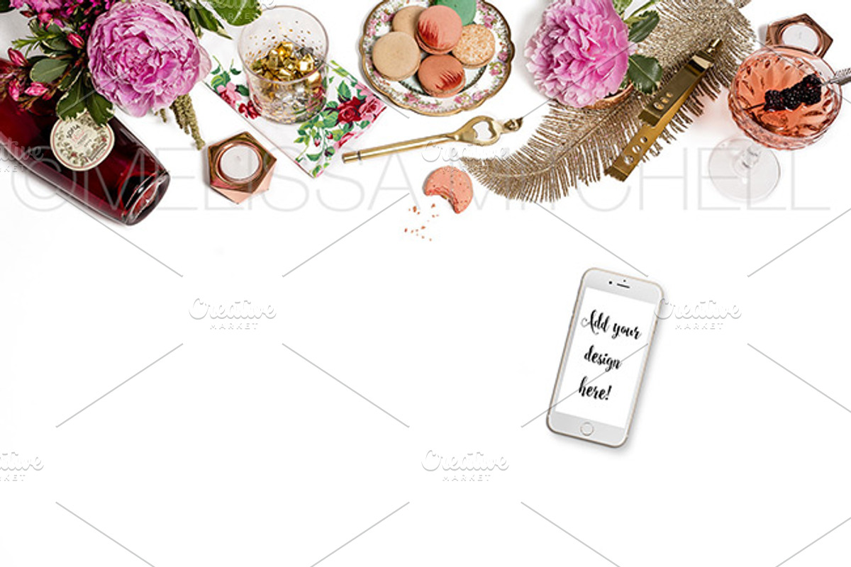 Pink Champagne Styled Mockup #26, an iPhone Mockup by MMStyledStock (Photo 3 of 3)