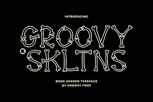 Groovy Skltns Bone Shaped Typeface