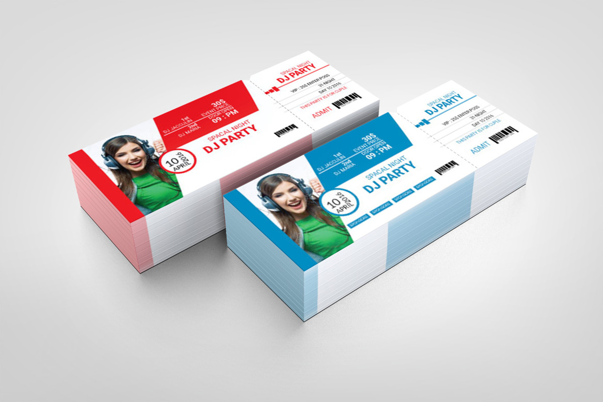 Professional Event Ticket Template, a Card Template by BrandlyTemplate (Photo 1 of 3)