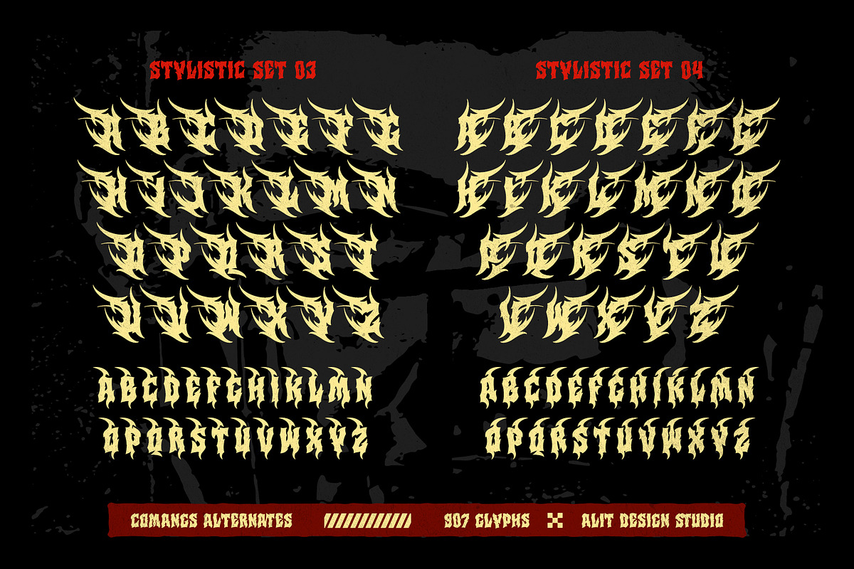 Comangs Typeface, a Blackletter Font by alit design (Photo 7 of 20)