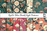 Batik Style Seamless Patterns 25, a Pattern Graphic by Libby Wishes (Thumbnail 1 of 4)