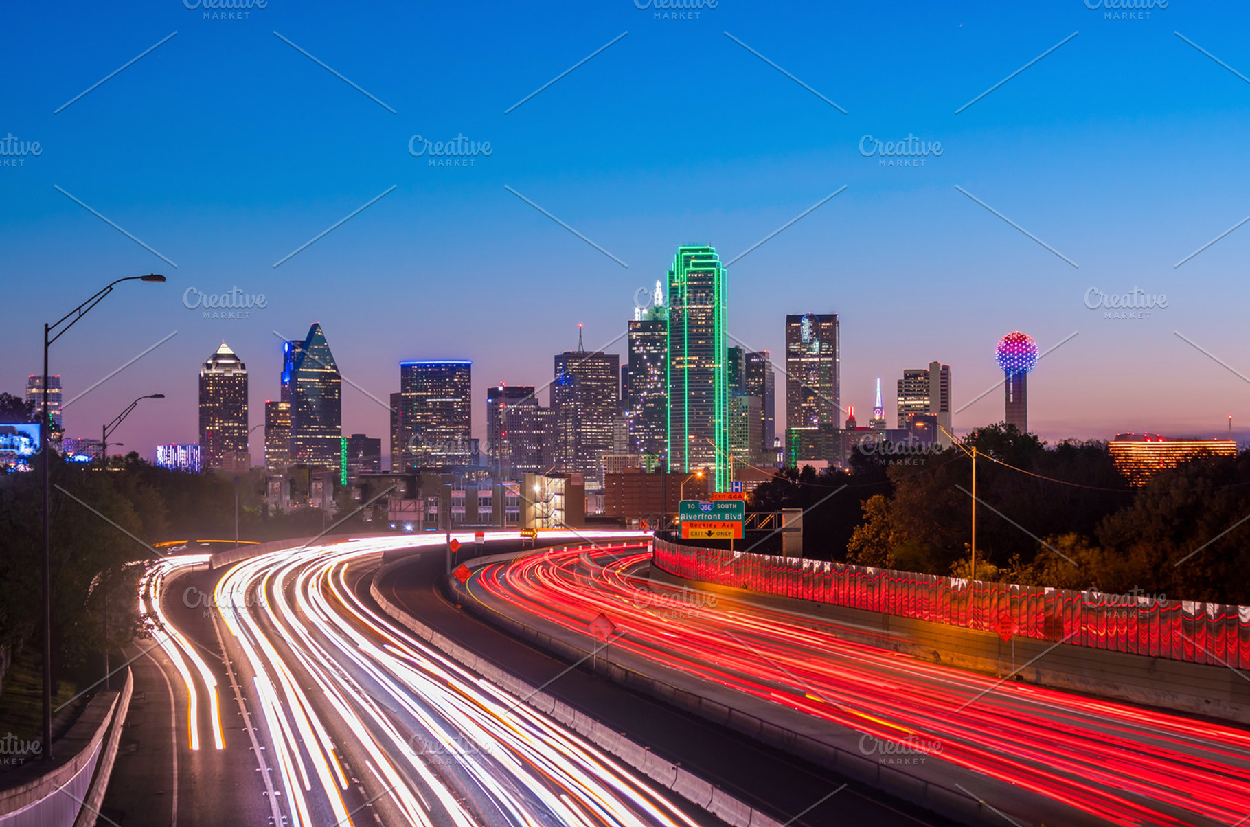Dallas downtown skyline at twilight featuring dallas, skyline, and texas, an Architecture Photo by f11photo