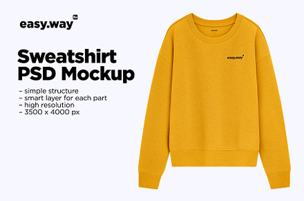 Sweatshirt PSD Mockup, a Wearable Device Mockup by easy.way