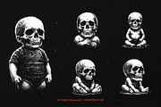 10 Bundle Dark Art Baby Skull Kids, an Illustration by Morspective (Thumbnail 3 of 7)