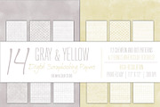 Gray & Yellow Chevron Dot Patterns, a Pattern Graphic by Dream in Color Studio (Thumbnail 2 of 2)
