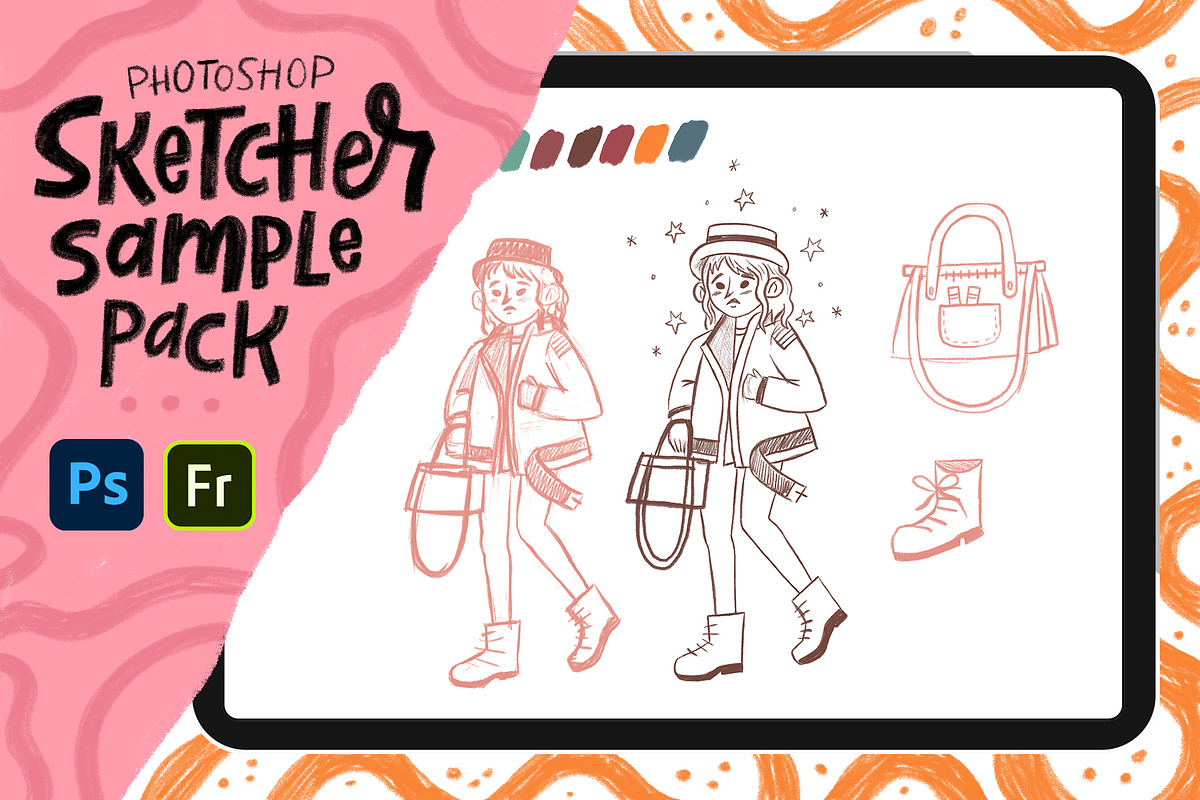 Sketcher Brushes Sample Pack for PS, a Brush Add-On by studio.pancz (Photo 1 of 2)