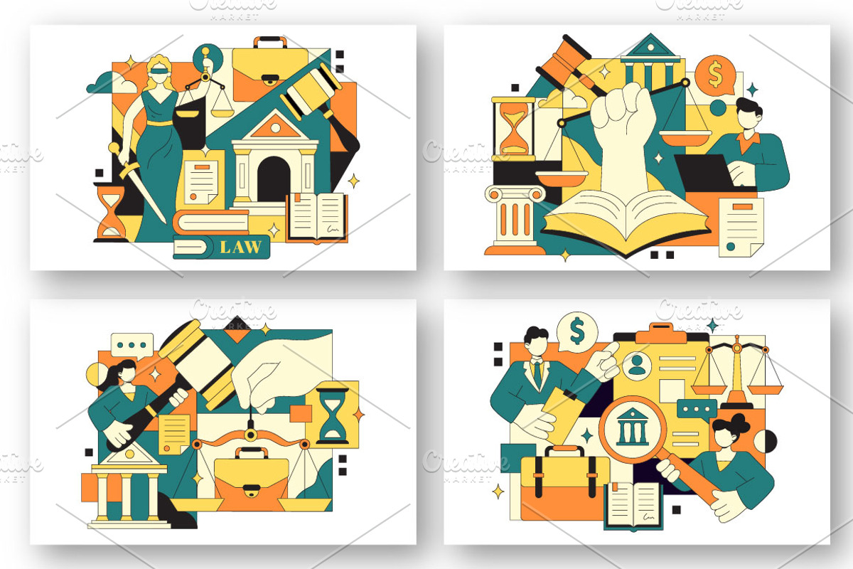 10 Law Firm Services Illustration, a Finance Illustration by denayunebgt (Photo 3 of 4)