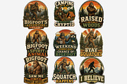 Funny Bigfoot Quote Bundle, a Seasonal Illustration by Tanya Kart (Thumbnail 5 of 5)