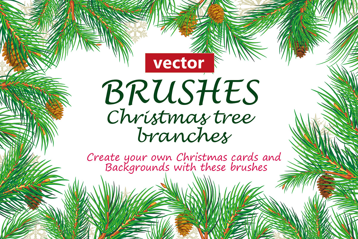 Vector ART BRUSHES - CHRISTMAS TREE, a Brush Add-On by ViktoriaARTprint (Photo 1 of 2)
