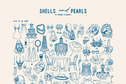 Shells and Pearls Coastal Vector Set, an Object Illustration by VerAna (Thumbnail 2 of 18)