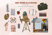 Artist collection. Art supplies, an Illustration by Scarlet Heath Art (Thumbnail 2 of 15)