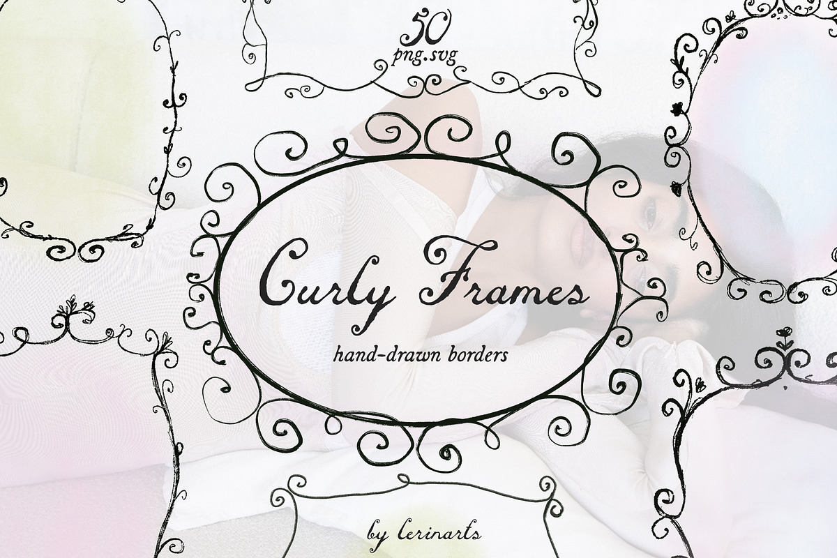 Curly Frames: Whimsical Borders, an Object Graphic by lerinartstudio (Photo 1 of 12)
