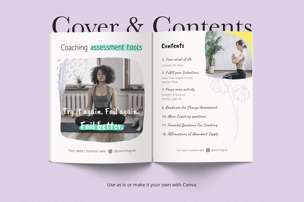 Coach Workbook Template for Canva, a Magazine Template by Sakura Digitals (Photo 3 of 8)