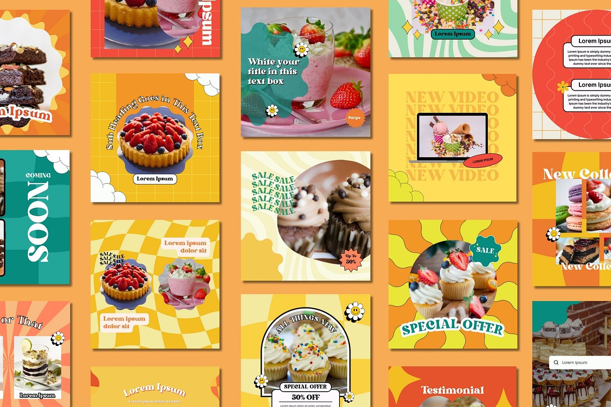 Desert Retro Social Media Post, a Social Media Template by BoontenStudio (Photo 3 of 7)
