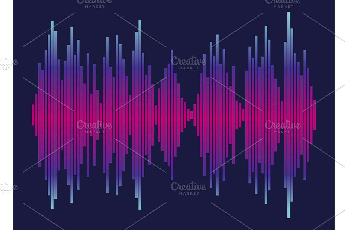 Sound waves equalizer. Frequency, an Illustration by the8monkey