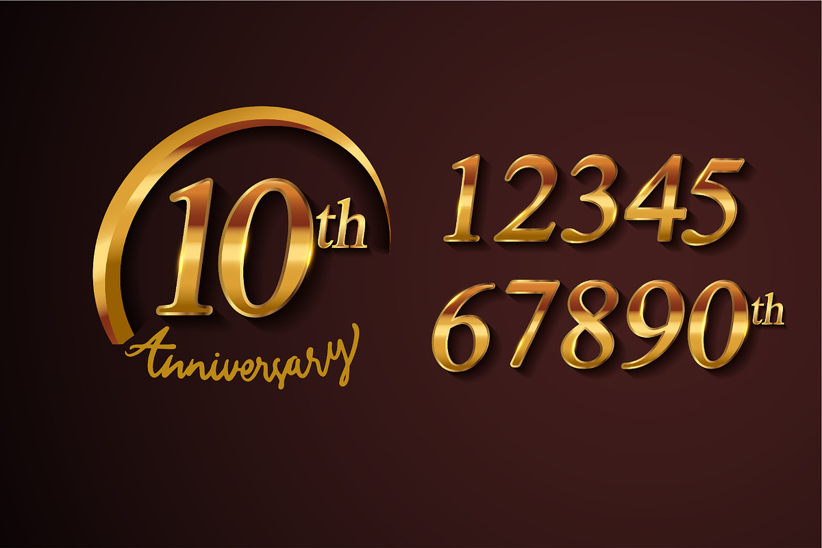Golden anniversary logo & Gold ring, a Card Template by OtpirusGraphic (Photo 5 of 5)