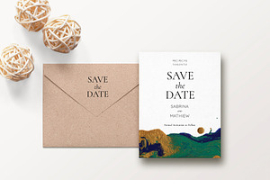 Invitation CardSet Flatlay Mockups