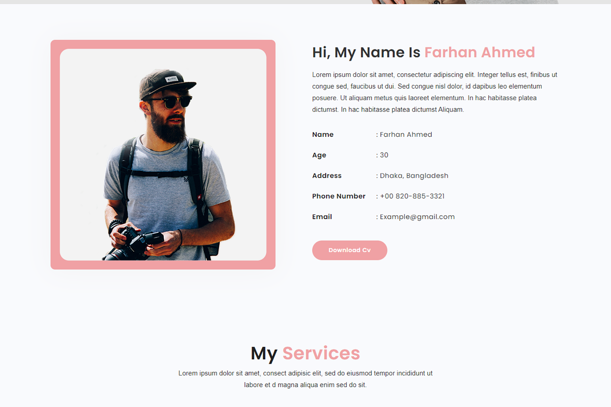 Farhan - Developer Portfolio HTML, a HTML Template by Themeplaza (Photo 2 of 7)
