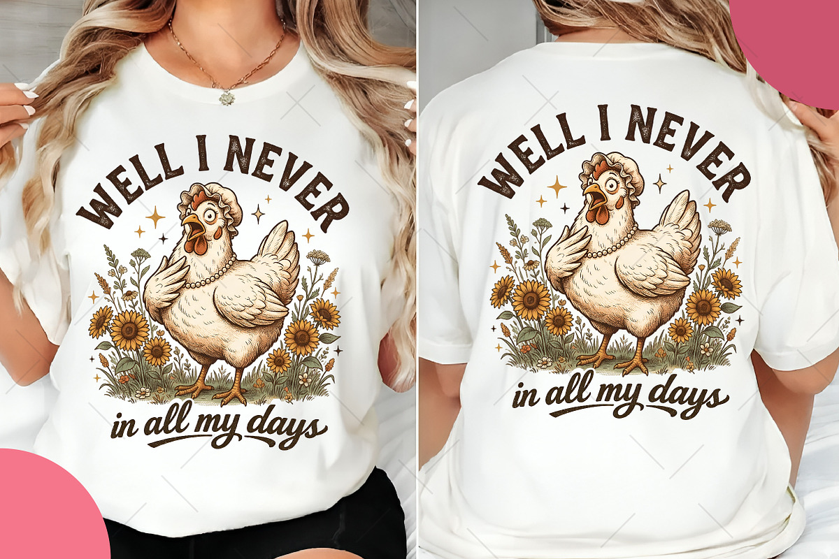 Spring Funny Chicken Sublimation PNG, an Illustration by OK Design (Photo 2 of 6)