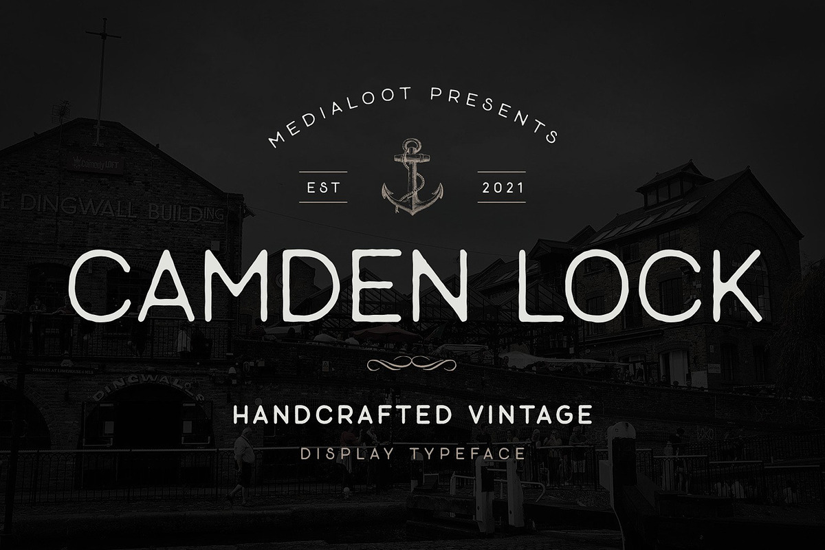 Camden Lock - Vintage Display Font, a Sans Serif Font by Medialoot (Photo 1 of 5)