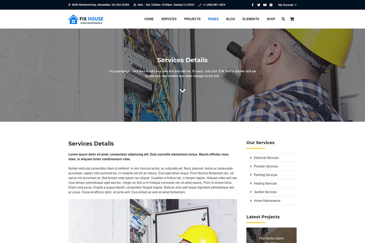 FixHouse - Home Repair & Business, a WordPress Template by Cherry Wordpress Theme (Photo 4 of 9)