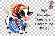 Patriotic Cow with USA Flag 10 PNG, a Graphic by Clipart Bloom (Thumbnail 8 of 11)