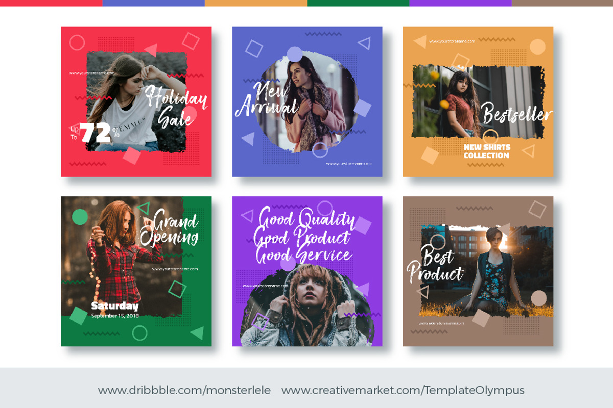 Colorful Geometric Instagram Post, a Social Media Template by Marco Zenki (Photo 2 of 4)
