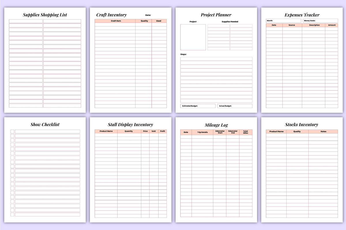 Craft Seller Business Organizer Kdp, a Stationery Template by Mustafiz (Photo 7 of 9)