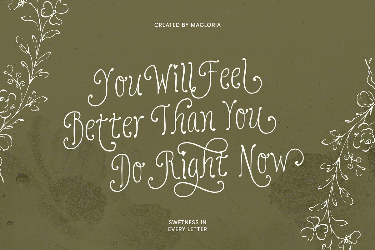Magloria - Swirly Handwritten Font, a Handwritten Font by Sarid Ezra (Photo 2 of 9)