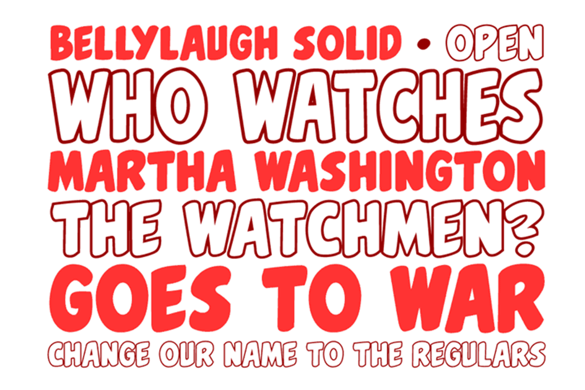 Belly Laugh - lively fun happy fonts preview 2