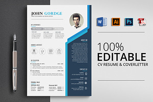 Creative Design CV Resume Word