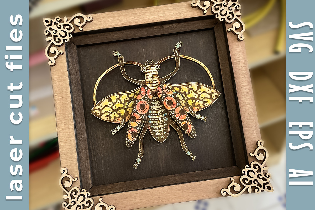 DIY Layered Beetle laser cut file, an Object Graphic by Bubert Art (Photo 1 of 6)