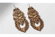 Laser Cut Ornament Earrings, an Illustration by hafijul (Thumbnail 9 of 11)