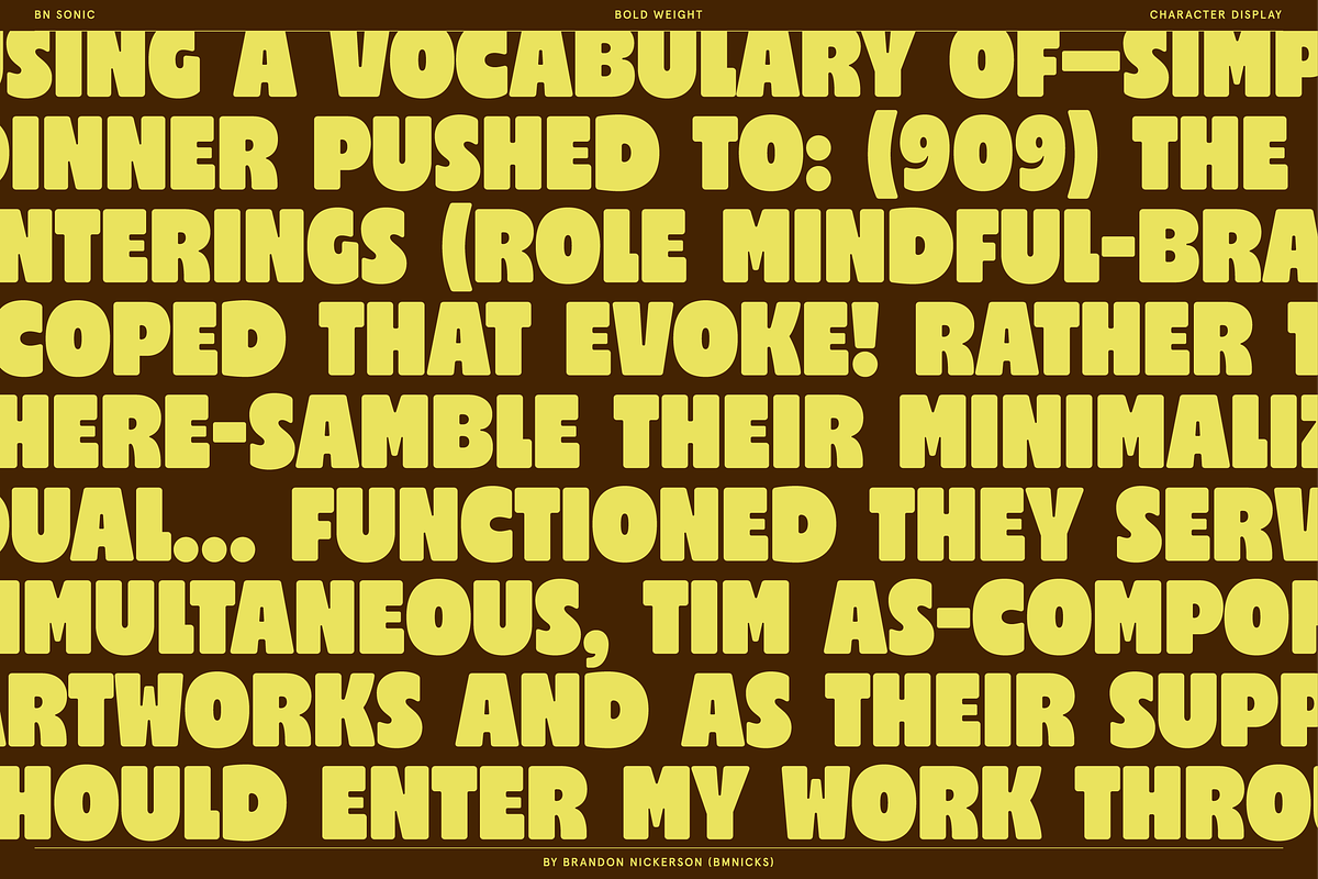 BN Sonic - Bold, Soft & Balanced, a Sans Serif Font by Bnick (Photo 12 of 13)