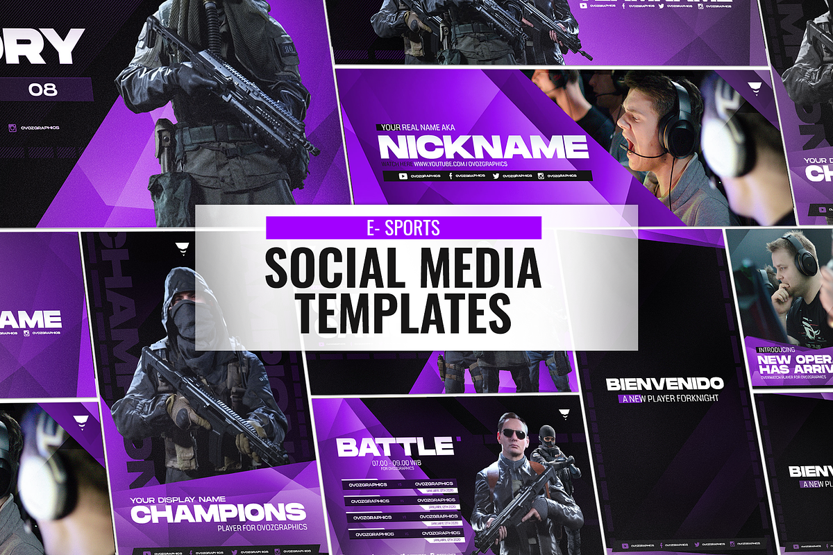 E- Sports Social Media Template, a Social Media Template by Creathift (Photo 1 of 7)