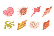 Coastal Beach Vector Set, a Seasonal Illustration by Zeukaa (Thumbnail 6 of 7)