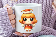 Kawaii Vintage Christmas Clipart, an Illustration by Pixels.Craft (Thumbnail 4 of 7)