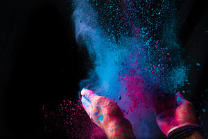 Holi Color Powder Dust Textures