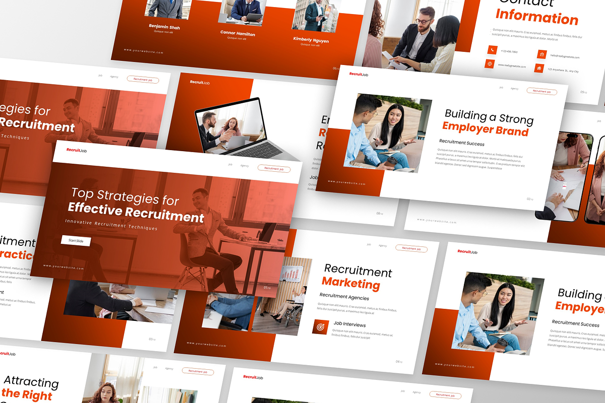 RecruitJob - Recruitment PowerPoint, a Presentation Template by GraphauseProject (Photo 6 of 6)