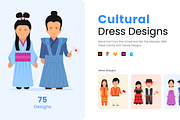 Cultural Dress Designs, a Duotone Icon by Brickclay (Thumbnail 1 of 6)