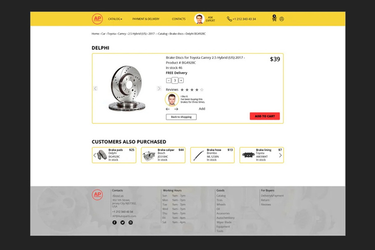 AutoParts - Online Store PSD Templat, a Landing Page Template by NetGon_Tech's Shop (Photo 5 of 5)