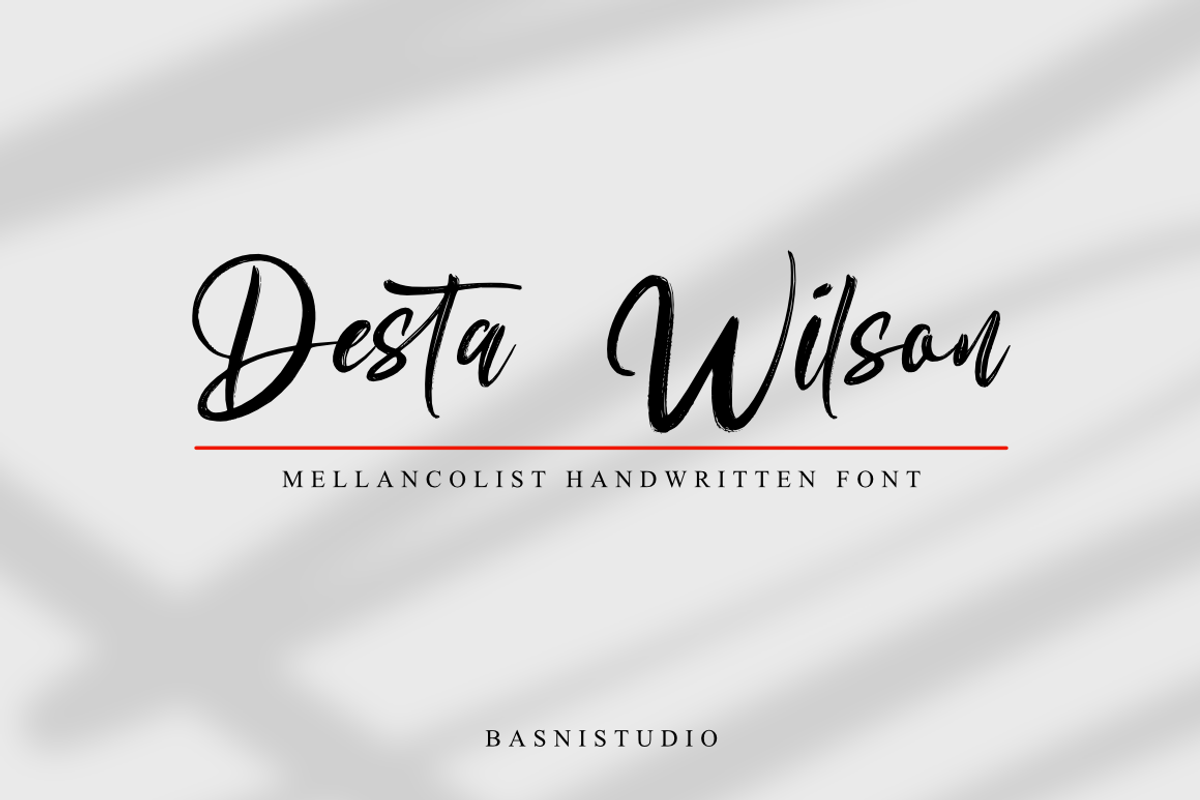Mellancolist- Handwritten Font, a Script Font by Basnistudio (Photo 3 of 6)
