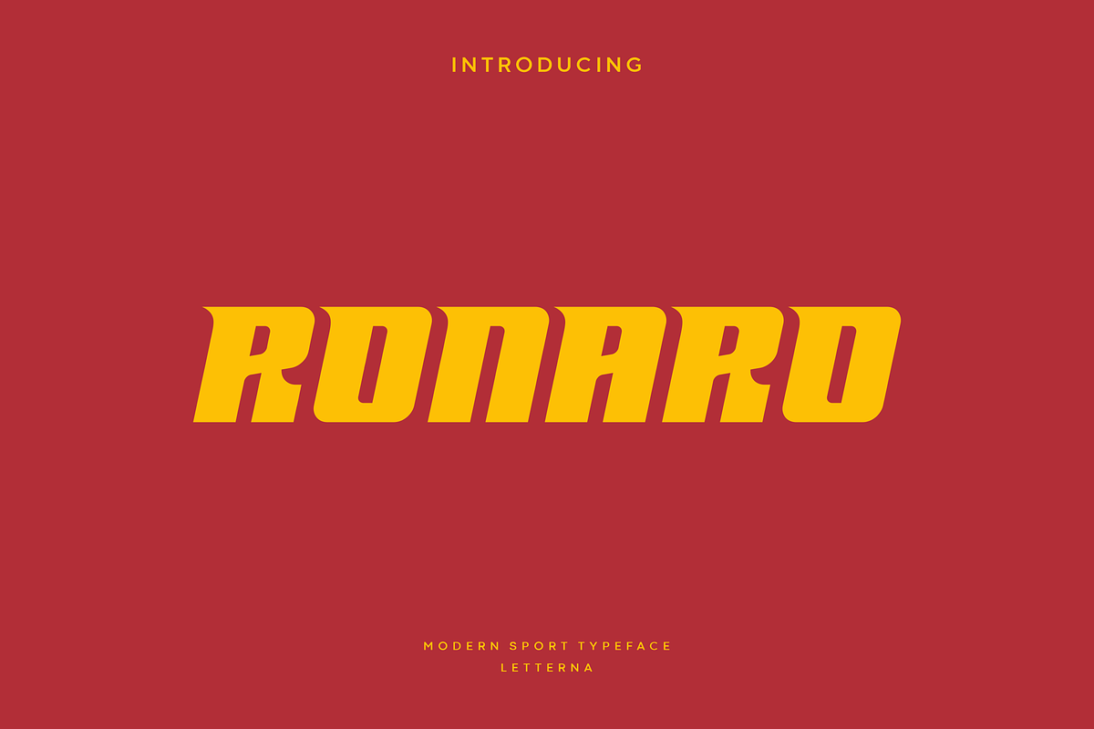 Ronaro - Modern Sport Typeface, a Sans Serif Font by Letterna (Photo 1 of 4)