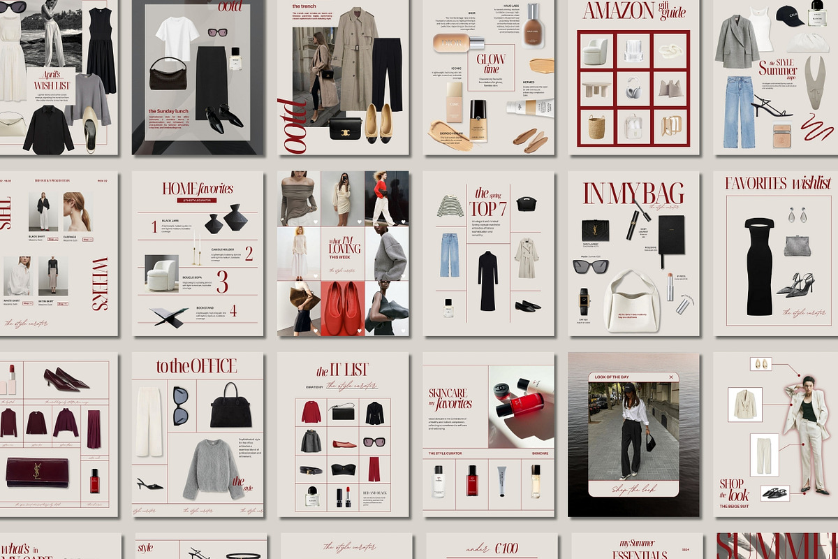 LTK Canva templates Red, a Social Media Template by Studio Suvelle (Photo 2 of 7)