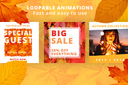 ANIMATED - Autumn Instagram Posts, a Social Media Template by Brandspark (Thumbnail 4 of 9)